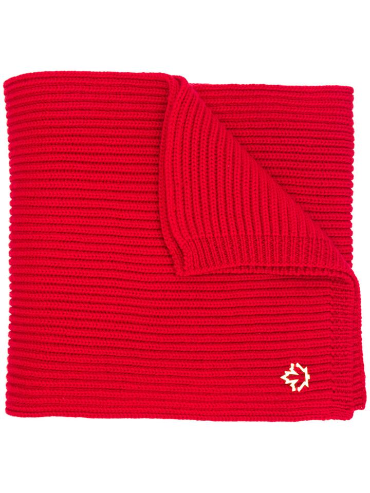 Dsquared2 Ribbed Logo Plaque Scarf