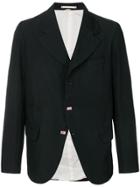 Comme Des Garçons Homme Plus Curved Hem Button Blazer - Black