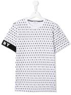 Dkny Kids Logo Pattern T-shirt - White