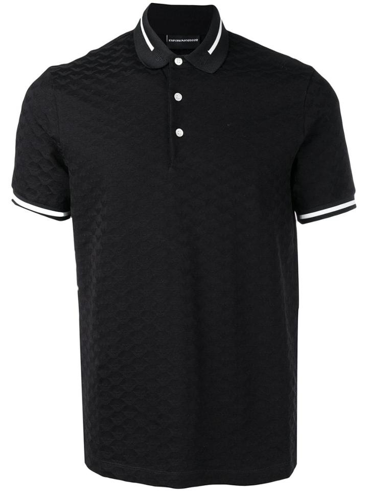 Emporio Armani Black Polo Top