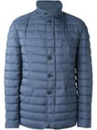 Herno Buttoned Padded Jacket, Men's, Size: 56, Blue, Polyamide/polyurethane/polyester