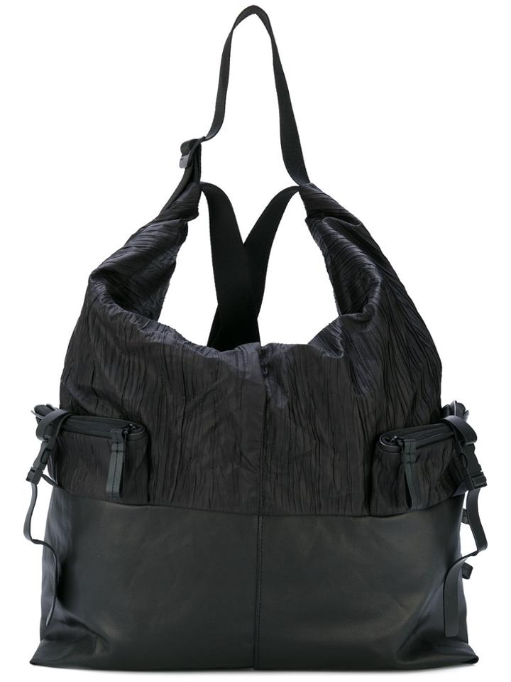 Côte & Ciel 'ganges' Medium Plisse Rucksack - Black
