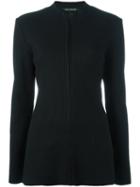 Ter Et Bantine Ribbed Zipped Cardigan, Women's, Size: 42, Black, Acrylic/polyurethane/spandex/elastane/cotton