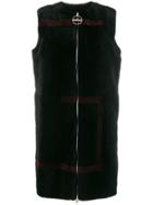 Givenchy G Motif Shearling Coat - Black