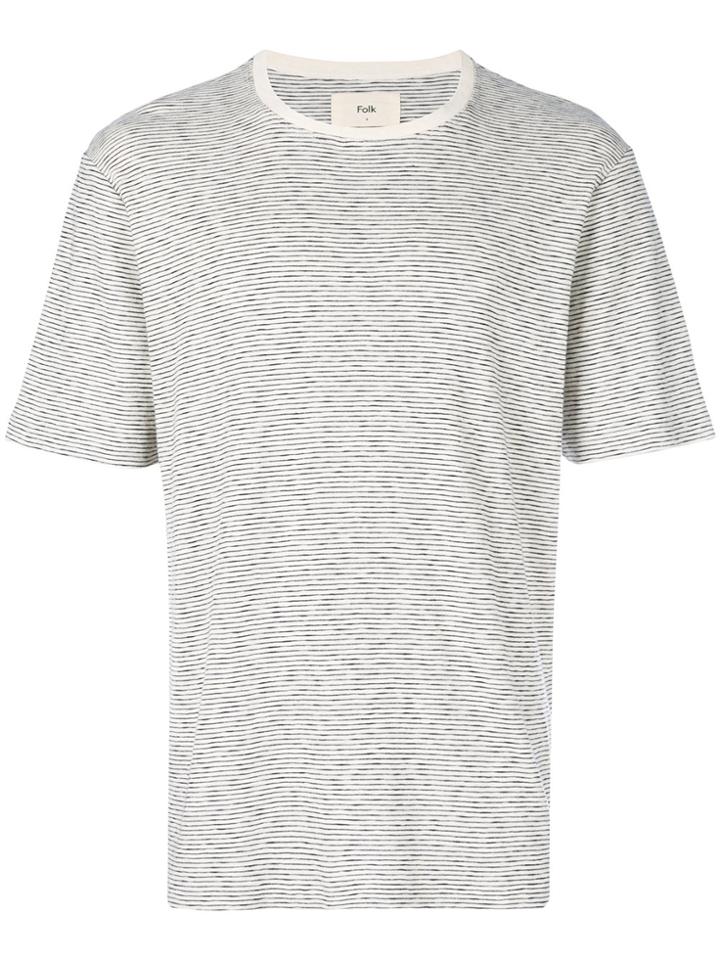 Folk Fine Stripe T-shirt - White