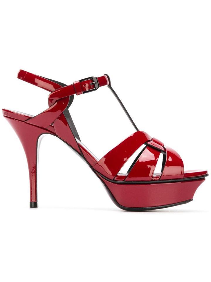 Saint Laurent Tribute 105 Sandals - Red