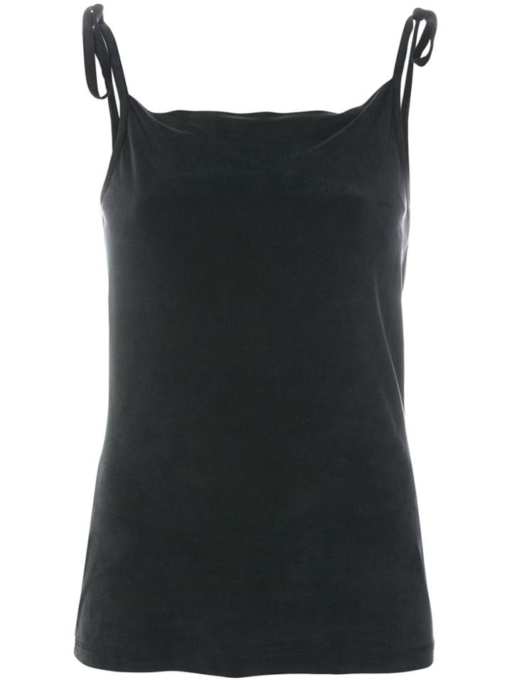 Mm6 Maison Margiela Knotted Strap Vest Top - Black
