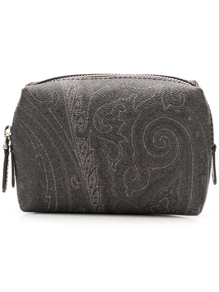 Etro Printed Wash Bag - Black