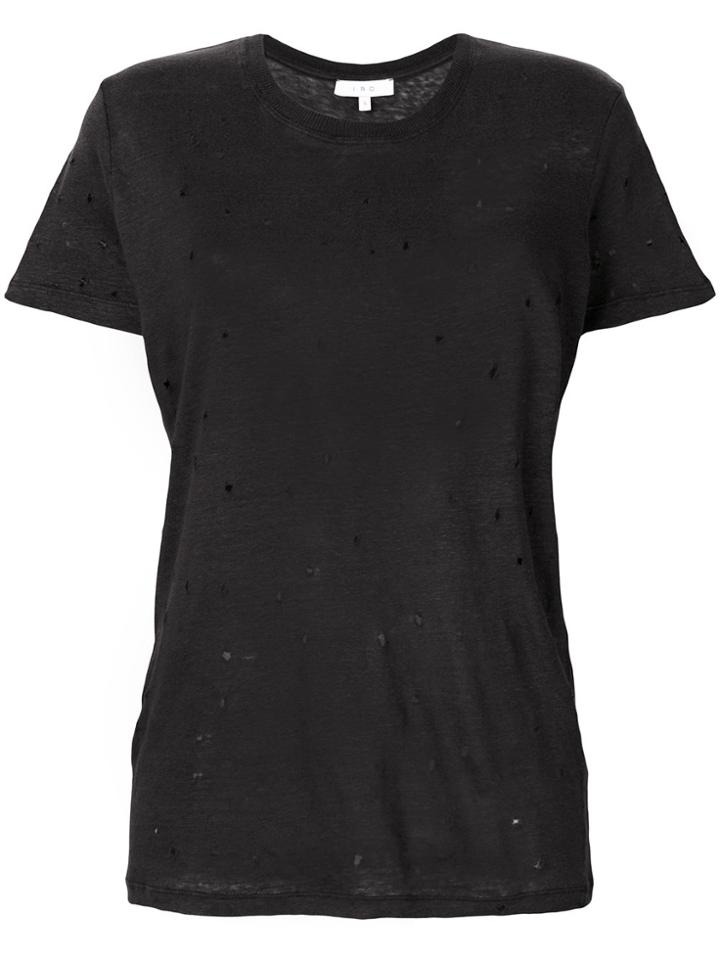 Iro Distressed Detail T-shirt - Black