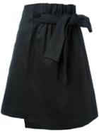 Msgm Drawstring Skirt, Women's, Size: 42, Black, Cotton/linen/flax