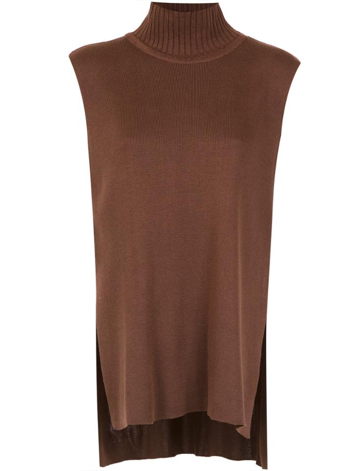 Gloria Coelho Sleeveless Knit Blouse - Brown