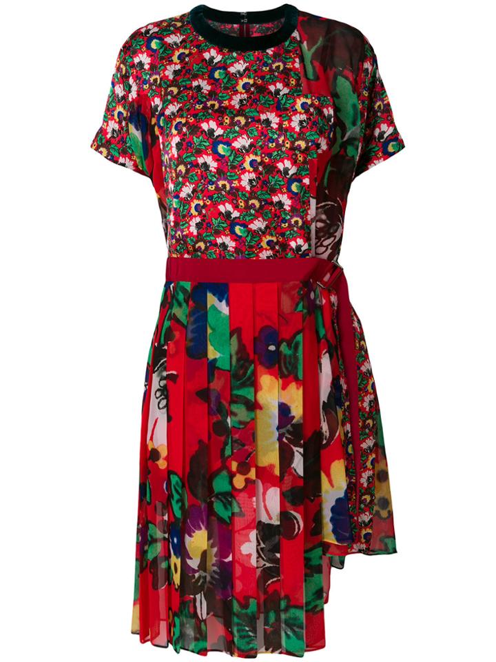 Sacai Printed Dress - Red