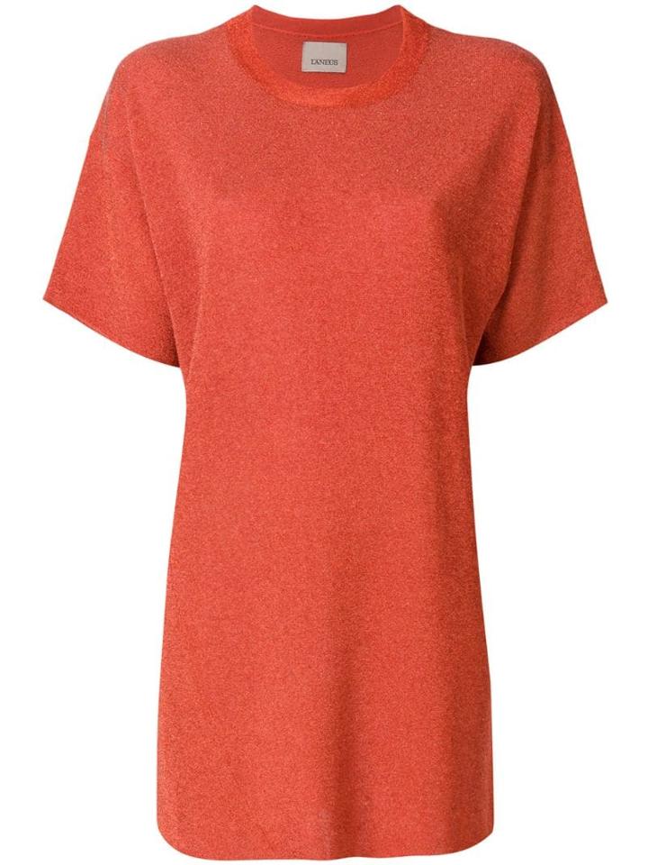 Laneus Plain T-shirt Dress - Yellow