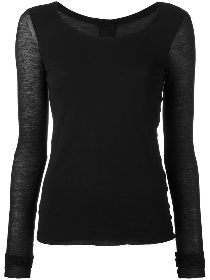 Kristensen Du Nord - Round Neck Top - Women - Cotton - 0, Black, Cotton