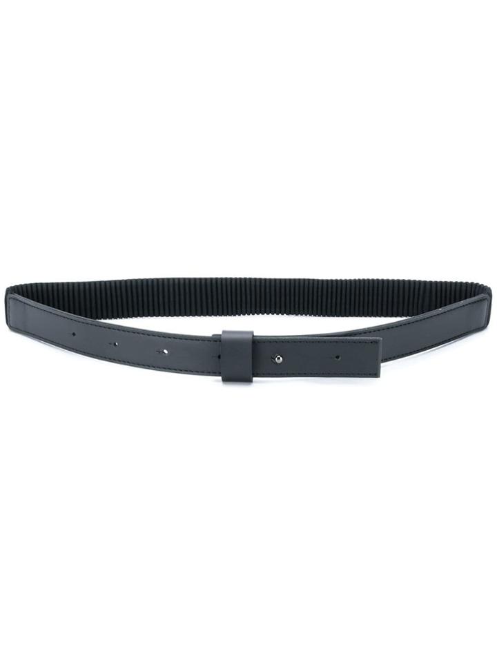 Pleats Please By Issey Miyake Pleated Thin Belt - Black
