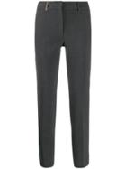 Peserico Slim Fit Cropped Trousers - Grey