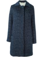 Odeeh Animal Pattern Coat, Women's, Size: 38, Blue, Cotton/polyamide/viscose/polyester