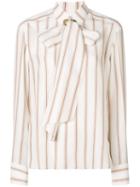 Chloé Striped Print Shirt - White