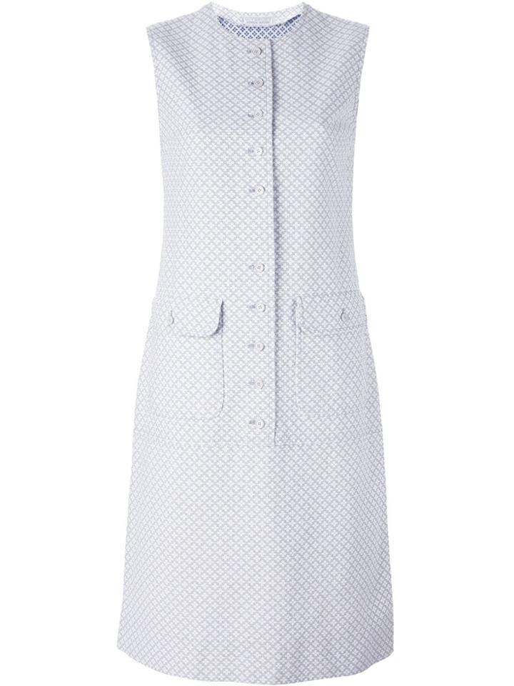 Givenchy Vintage Floral Jacquard Dress - Blue