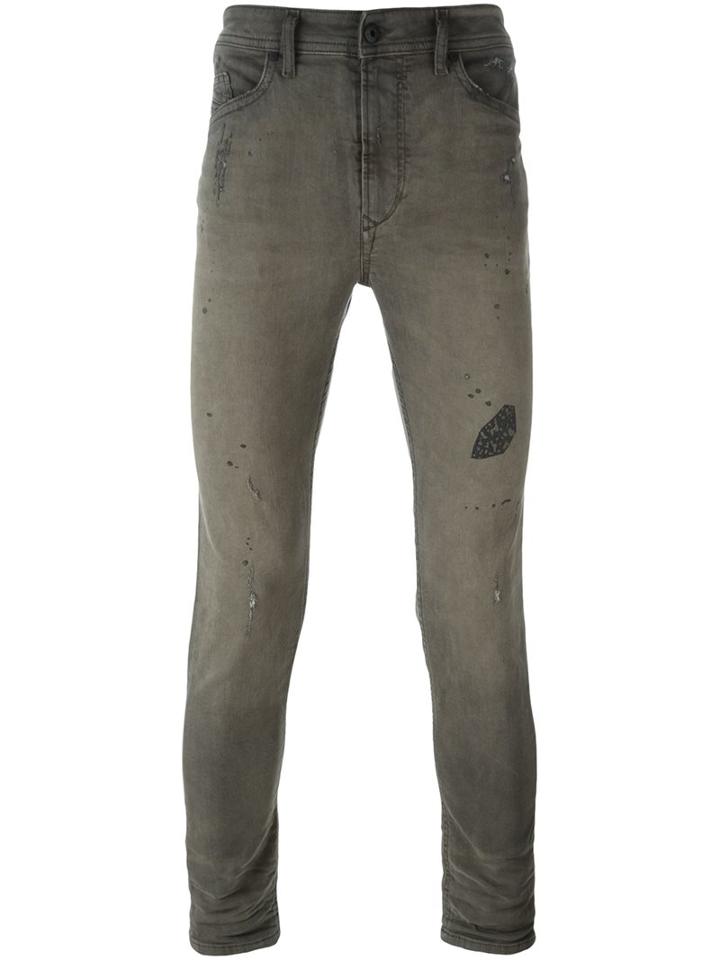 Diesel 'spender' Super Skinny Jeans, Men's, Size: 34, Brown, Cotton/polyester/spandex/elastane