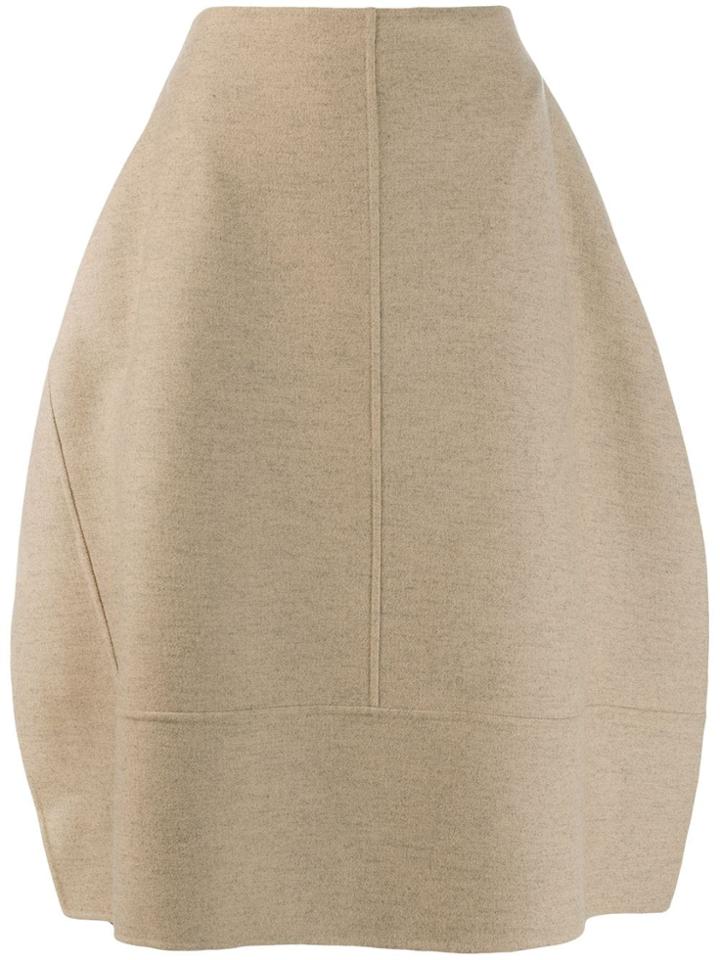 Jil Sander Puffball Midi Skirt - Brown