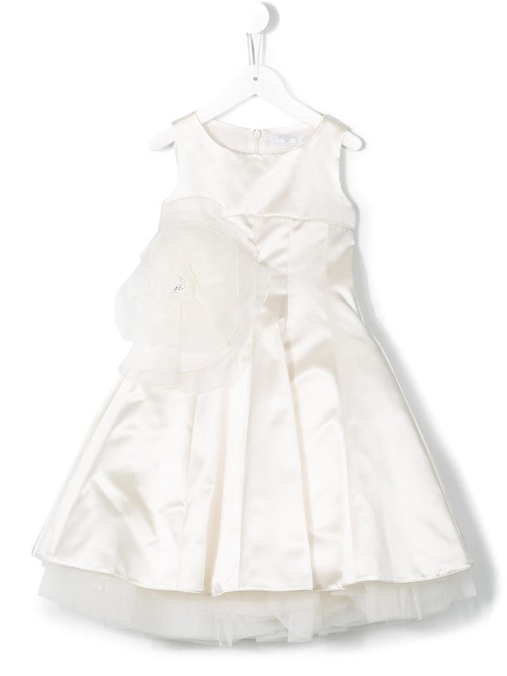 Monnalisa Tulle Details Dress, Girl's, Size: 7 Yrs, White