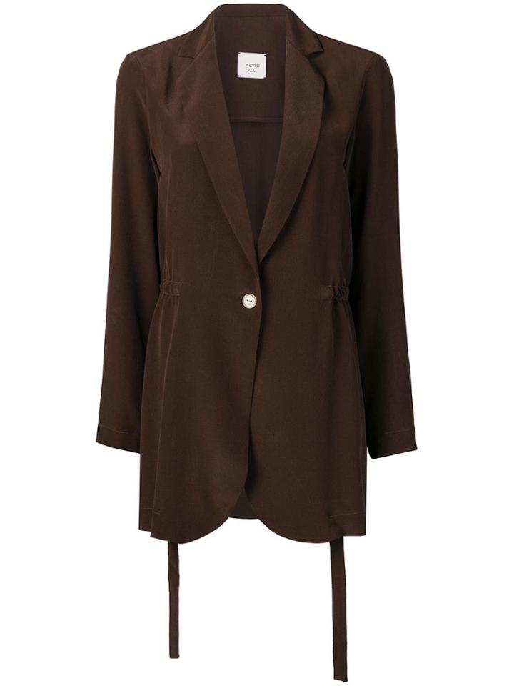 Alysi Elasticated Waist Blazer - Brown