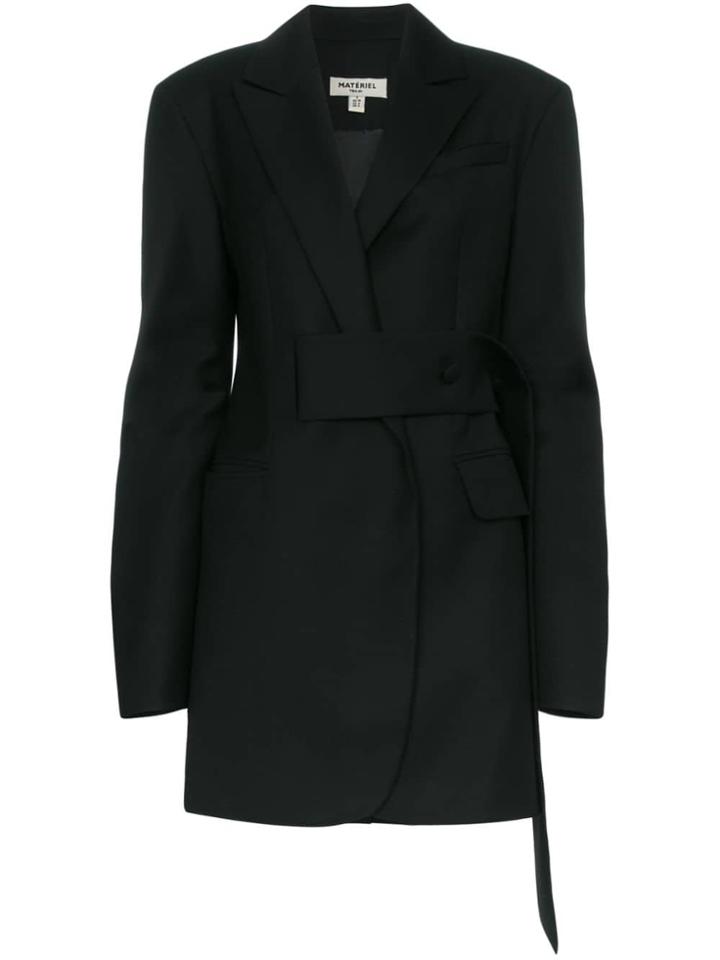 Matériel Split Sleeve Wool Blazer - Black