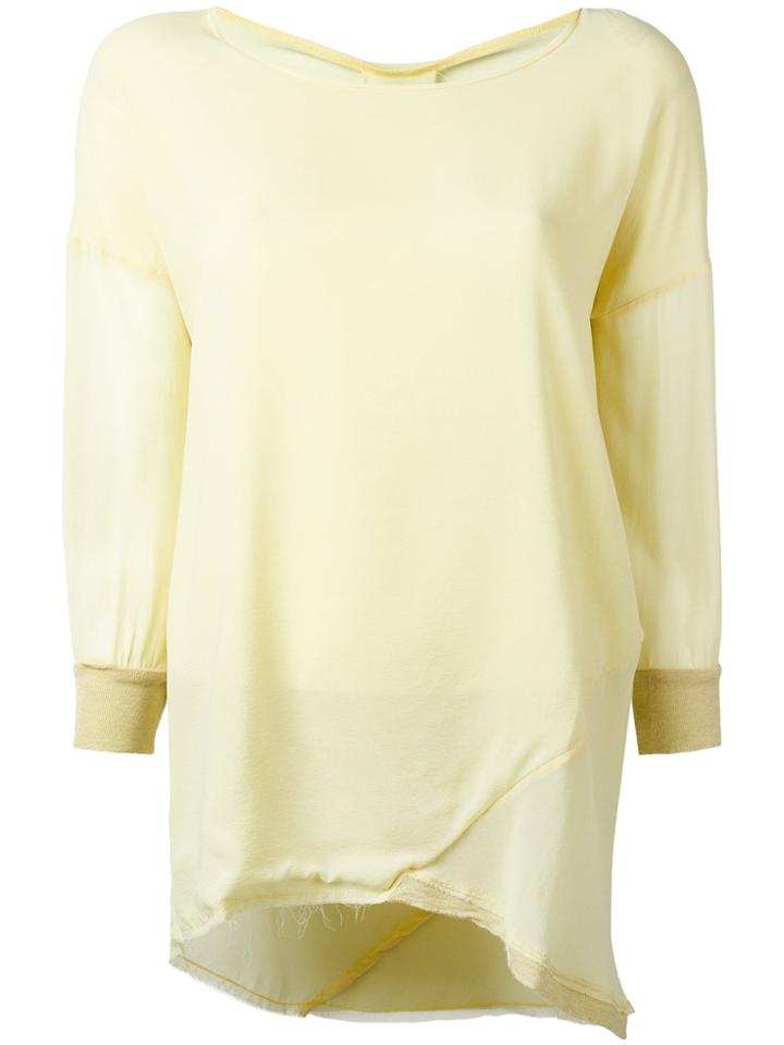 Kristensen Du Nord Asymmetric Hem Blouse - Yellow & Orange