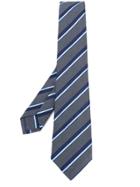 Kiton Striped Tie - Grey