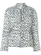 Moncler Gamme Rouge Animal Print Padded Jacket, Women's, Size: 2, Black, Polyamide/feather Down