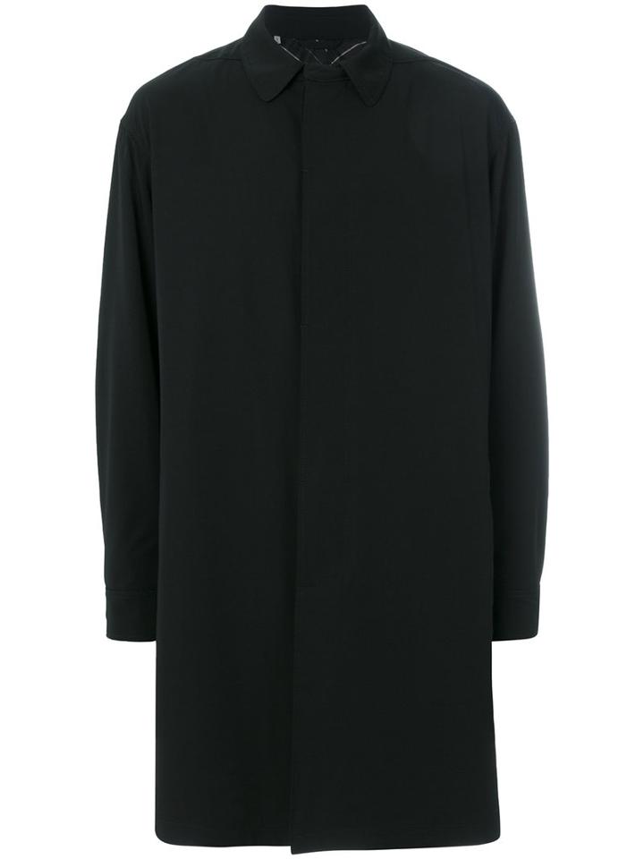 Lanvin - Water Proof Overcoat - Men - Cotton/cupro/virgin Wool - 50, Black, Cotton/cupro/virgin Wool