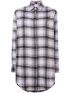 Each X Other Oversized Soft Washed Flannel Shirt - Pink & Purple