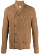 Eleventy Double-breasted Cardigan - Brown