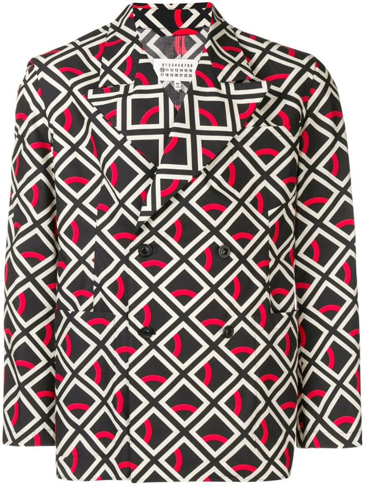 Maison Margiela Diamond Print Blazer - Black