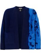 Suzusan Bleached Effect Cardigan - Blue