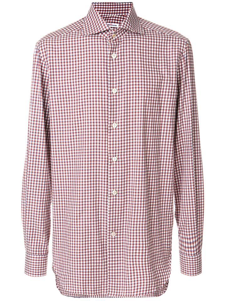 Kiton Checked Long Sleeve Shirt - Multicolour