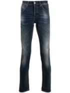 Dondup George Distressed Slim Fit Jeans - Blue