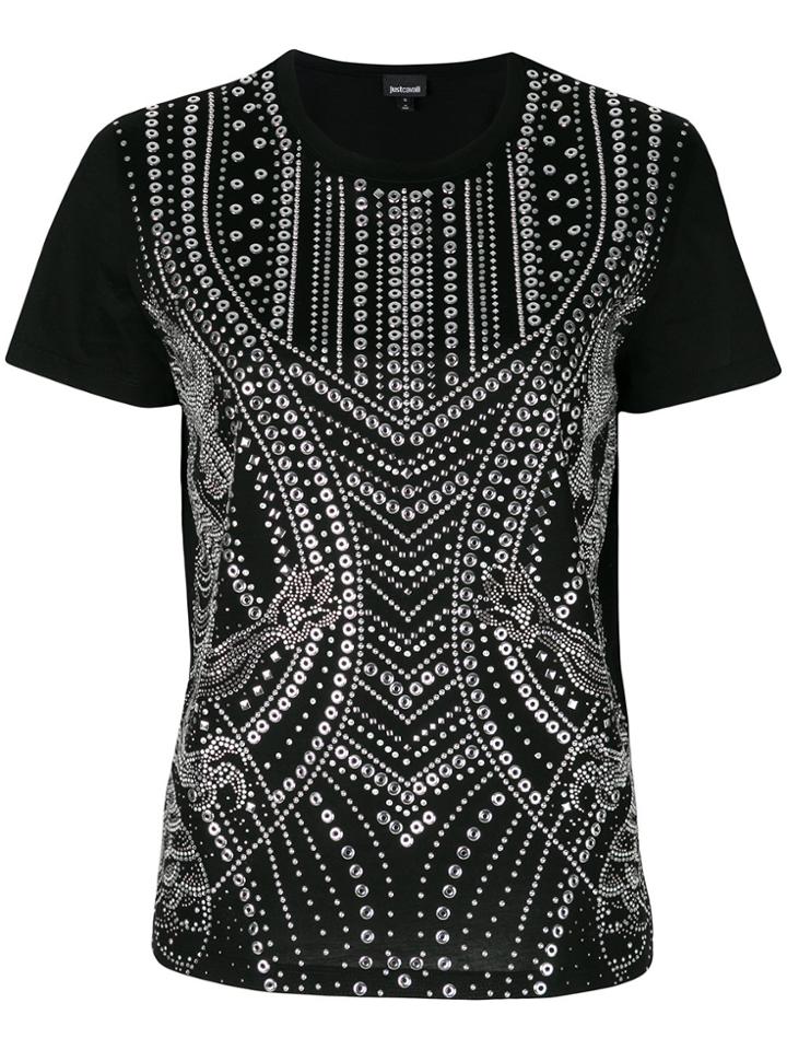 Just Cavalli Studded Short-sleeved T-shirt - Black