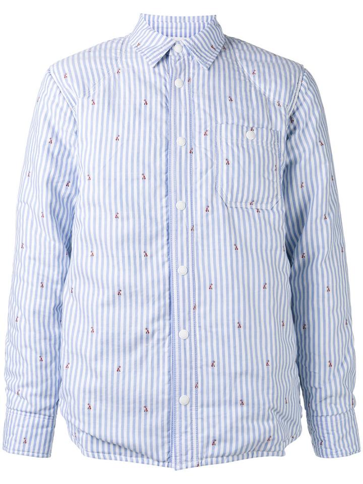 Maison Kitsuné - Padded Shirt Jacket - Men - Cotton - S, Blue, Cotton