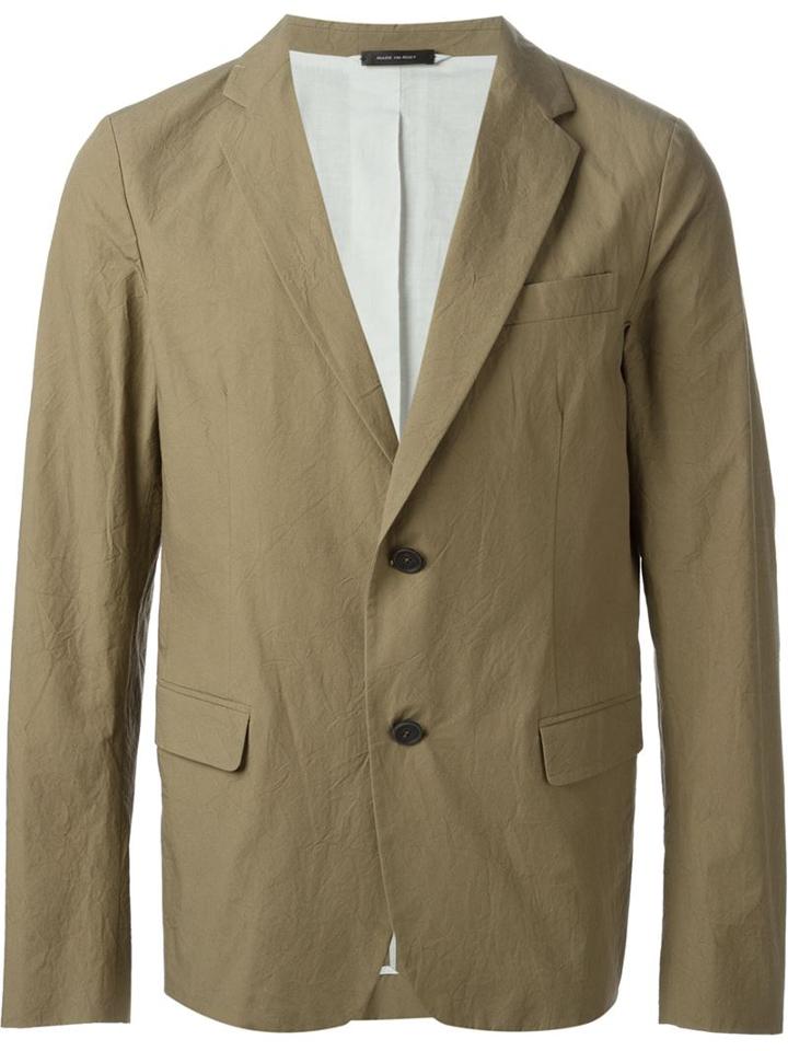 Jil Sander Blazer Jacket, Men's, Size: 52, Green, Cotton/cupro