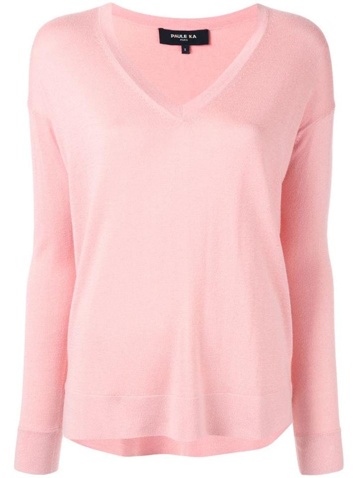Paule Ka V-neck Jumper - Pink