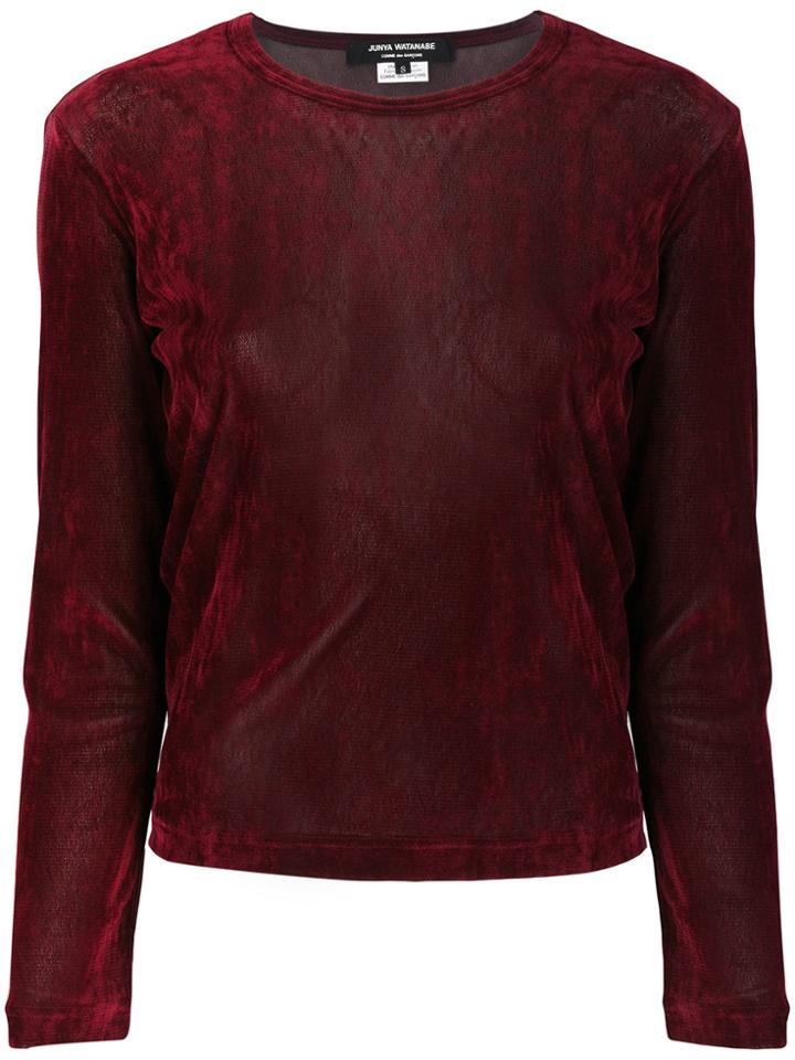 Junya Watanabe Comme Des Garçons Velvet Jumper - Red