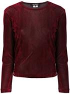 Junya Watanabe Comme Des Garçons Velvet Jumper - Red