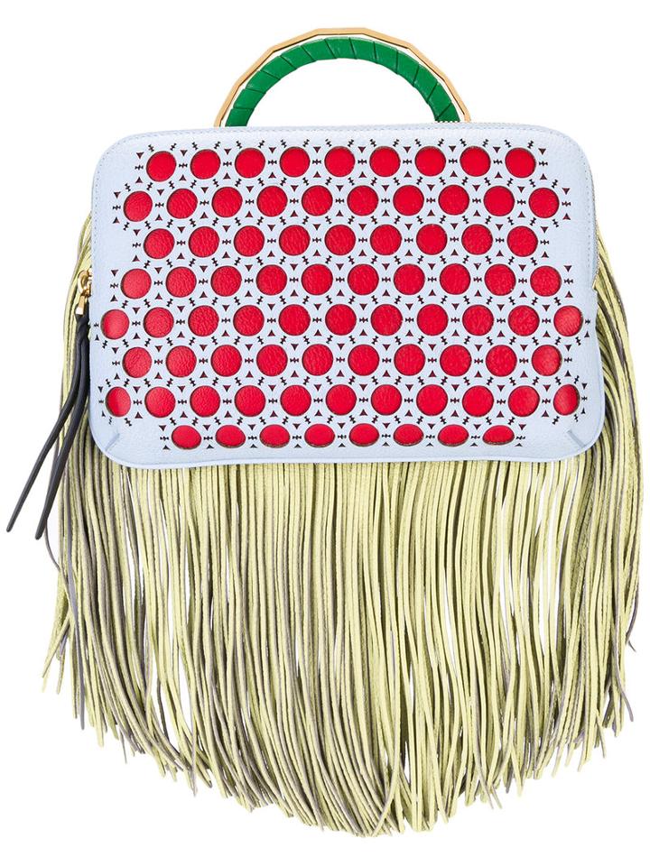 The Volon Fringed Tote, Women's, Lamb Skin/polyester