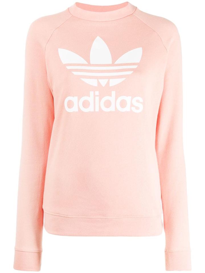 Adidas Logo Print Sweatshirt - Pink