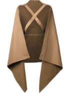Nehera Braced Cape Coat, Women's, Brown, Cotton/polyamide