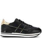 Hogan Metallic Detail Sneakers - Black