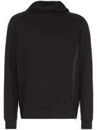 Cp Company Zip Detail Hooded Cotton Jumper - Black