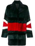 Drome Stripe Detail Coat - Green
